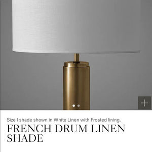 Restoration Hardware French Drum Linen Shade